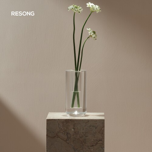 RESONG日诵家居 絮雨水晶花瓶 简约客厅软装摆场设计师花器饰品