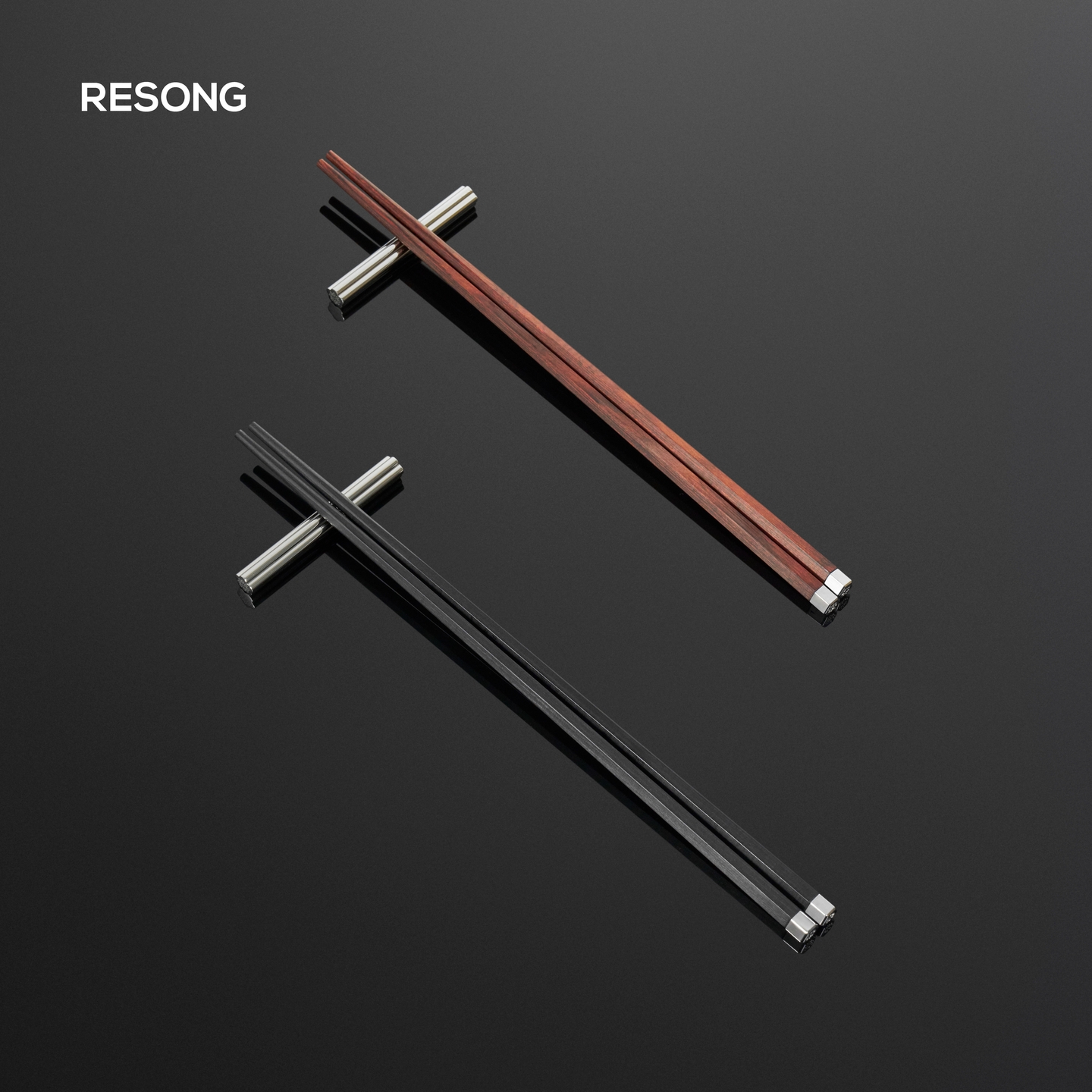 RESONG日诵家居 亭阁实木筷 家用无漆无蜡新中式 筷子套装礼盒