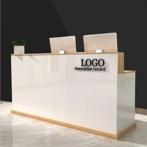 前台接待台c服装店柜台美容美发店铺收银台烤P漆吧台桌简约现代小