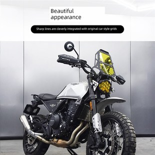 高金GK500改装 战术越野风挡国产巴哈大灯LED透明前挡风Z板总成配