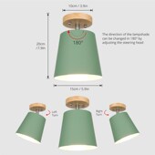 Cei Iron Cbeiling LED lamps Light ceiling Modern Wood Nordic