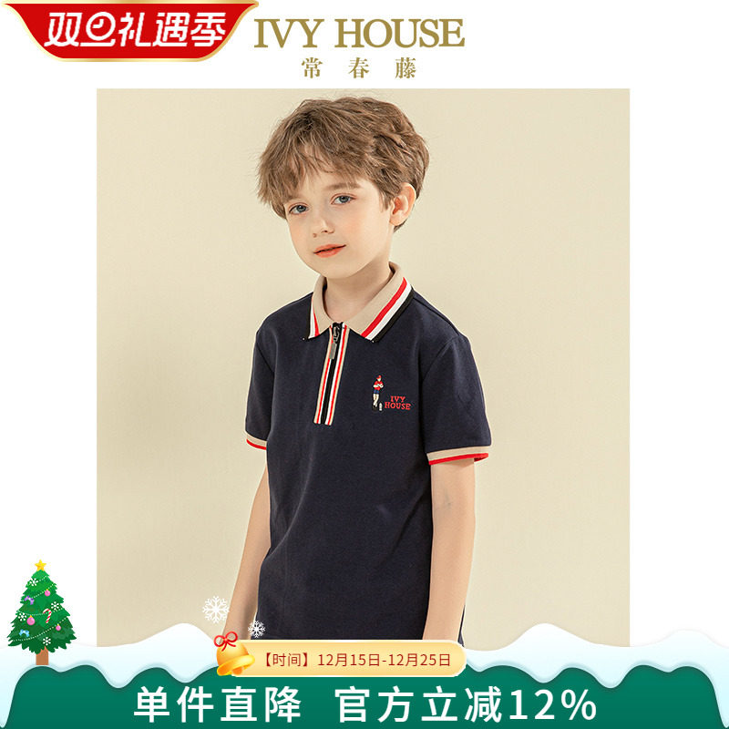 常春藤夏季短袖T恤POLO衫