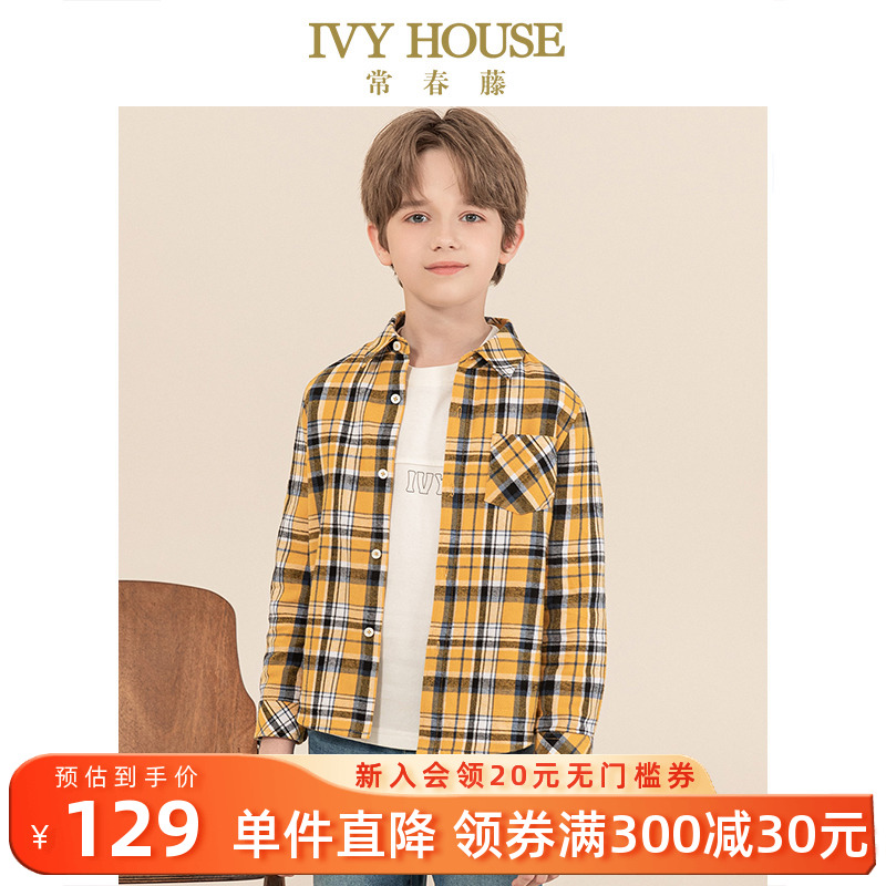 秋款格子舒适衬衫IVYHOUSE休闲
