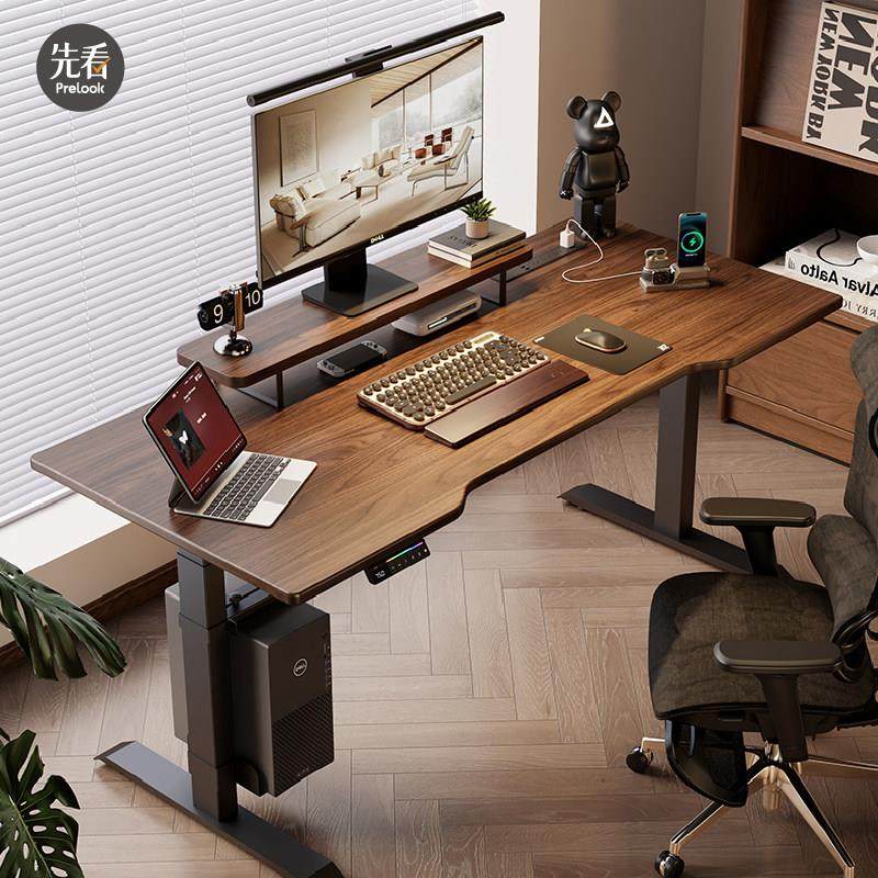 【先看评测】名造电动升降桌实木芯书桌学习办公桌子智能电脑桌M8