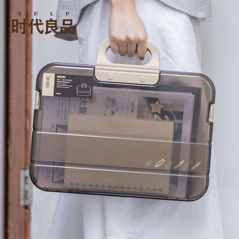 A4手提证件包档案盒收纳盒资料出差文件存放携带方便孕妇产检资料