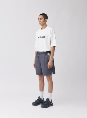 OLIX机能户外复古夏纯色宽松短裤2024新款潮流百搭简约休闲五分裤