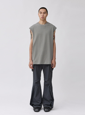 OLIX机能户外纯棉短袖男潮牌夏季休闲宽松圆领t恤男生印花t恤背心