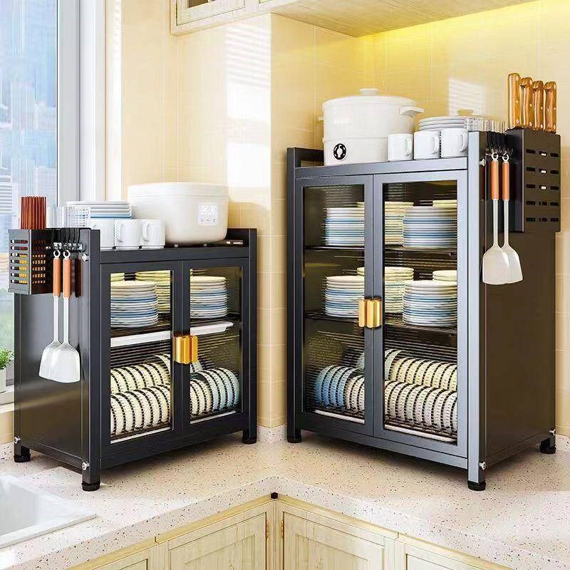 厨房碗柜置物架防尘o碗碟柜沥水架台面放碗筷碗盘收纳餐具储物柜