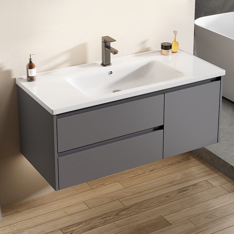 挂墙式洗手盆陶瓷一体洗脸盆卫生间洗漱台池小户型浴室柜家用抽屉