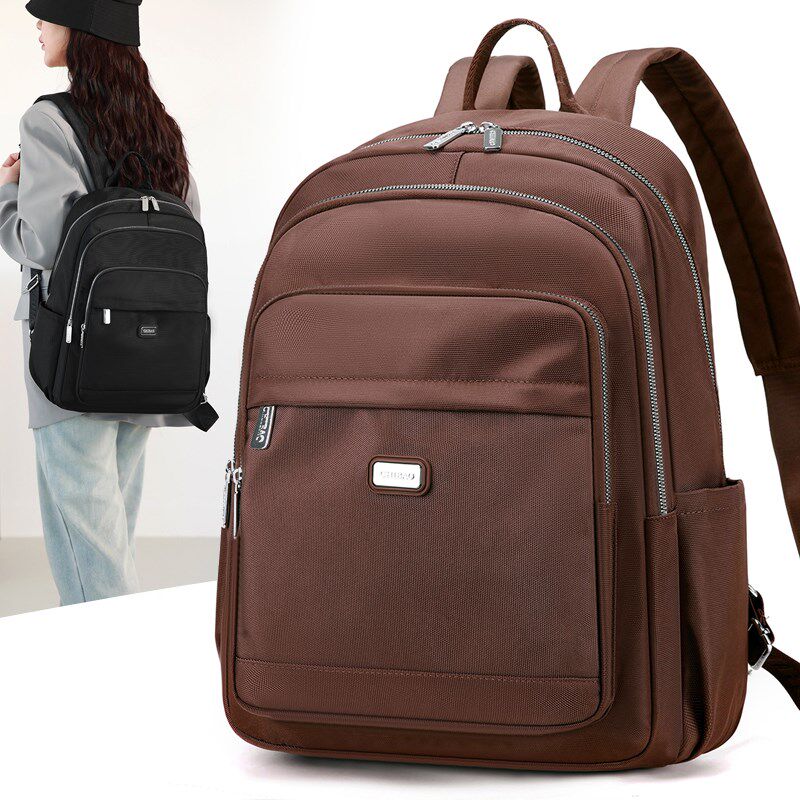 纯色简约双肩包女士牛津布时尚大容量旅行旅游包休闲学生背包书包