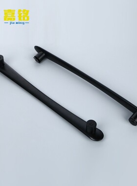 黑色淋浴房拉手玻璃m门拉手哑黑浴室玻璃门拉手304不锈钢440孔距