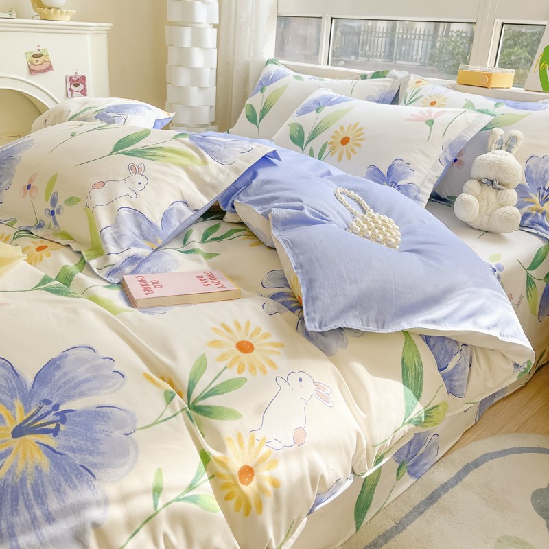 1米8x2米新款床上四件套p纯棉全棉180x200x220被套一米八乘两米7x