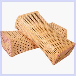 藤枕汗蒸枕夏凉枕头空心枕藤编PE床上用品仿藤枕头Y老人传统偏硬