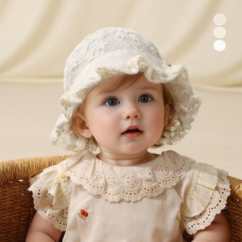 婴儿帽子春夏薄款宝宝胎帽新生儿蕾丝边女童公主帽儿童宫廷帽春秋,童装/婴儿装/亲子装,帽子,淘宝优惠券,粉丝福利购,淘宝优惠卷