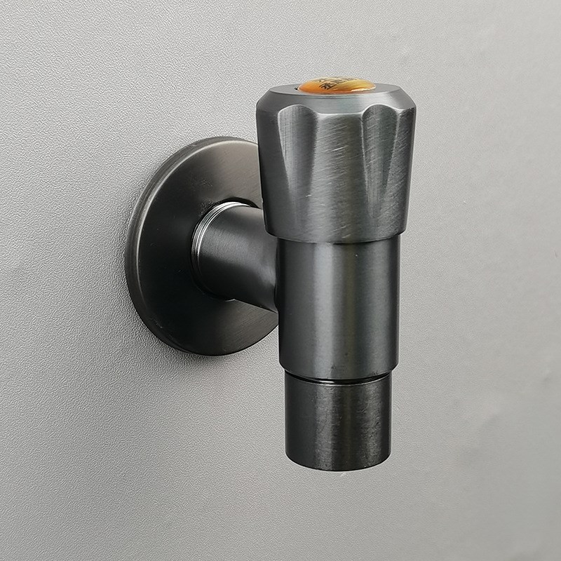 304不锈钢枪灰色全自r动洗衣机卡扣软管短款水龙头拖把池快开龙头