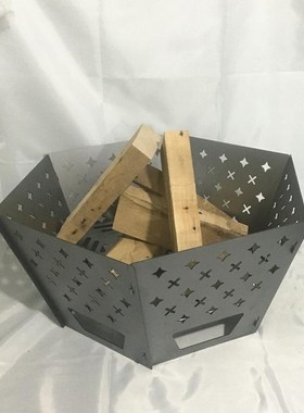 多功能加厚焚火台便携卡片式篝火炉野营露营取暖炉炭火炉篝柴厂家