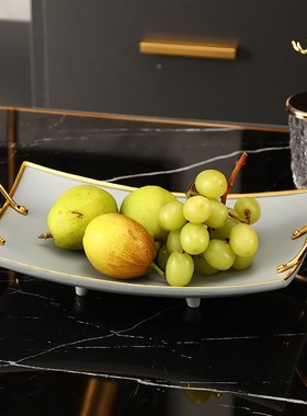 北欧风个性客厅茶几桌面现代家用陶瓷简约Q收纳水果盘时尚创意