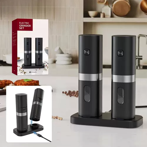 USB -аккумуляторная электрическая соль и измельчительница перца установлена на основание C