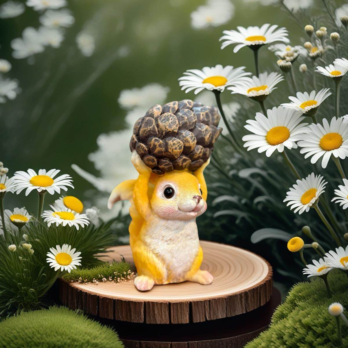 可爱卡通松鼠顶坚果创意动物室内客厅玄关装饰品桌摆户外花园庭院,家居饰品,户外/庭院摆件,淘宝优惠券,粉丝福利购,淘宝优惠卷