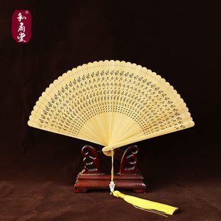 和扇全竹折扇子舞蹈扇折叠全古风折扇堂扇子迷你竹蜻蜓手工中国风