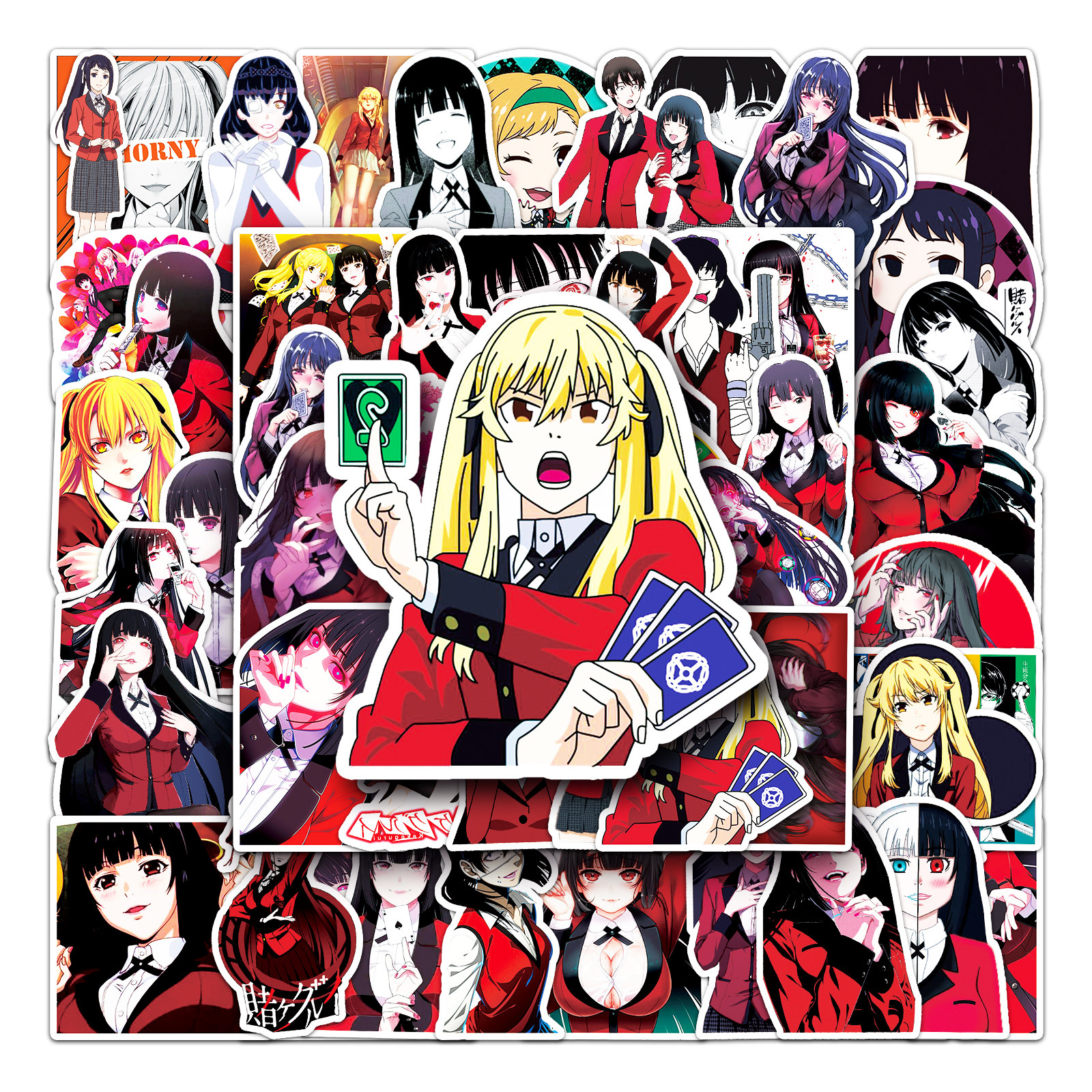 50张日漫狂赌之渊贴画动漫人物蛇喰梦子铃井凉太周边装饰防水贴纸