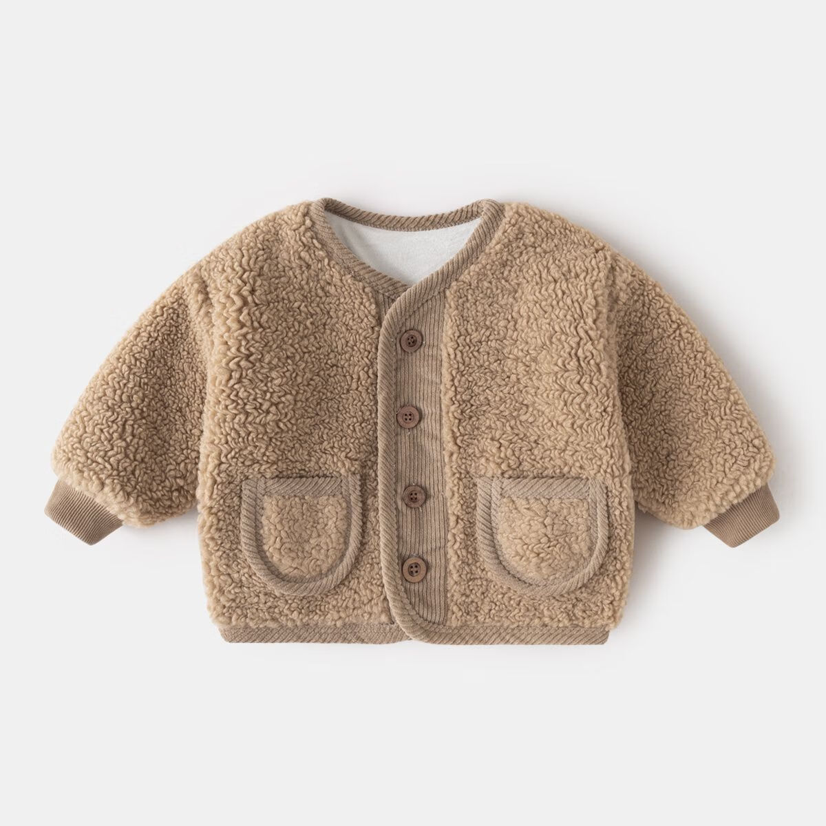 [清仓]嘟嘟家宝宝外套儿童男童冬季童装毛绒上衣女童衣服加绒加厚