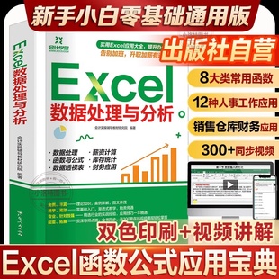 excel函数与公式应用大全 Excel数据处理与分析入门到精通 电脑办公软件教程书电子表格制作wordexcel ppt wps office应用视频书籍