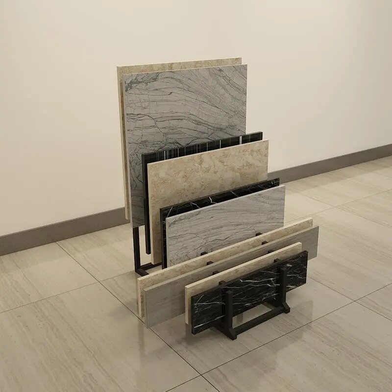 瓷砖样品展示架落地立式300600800地砖梯形插架多功能收纳架子