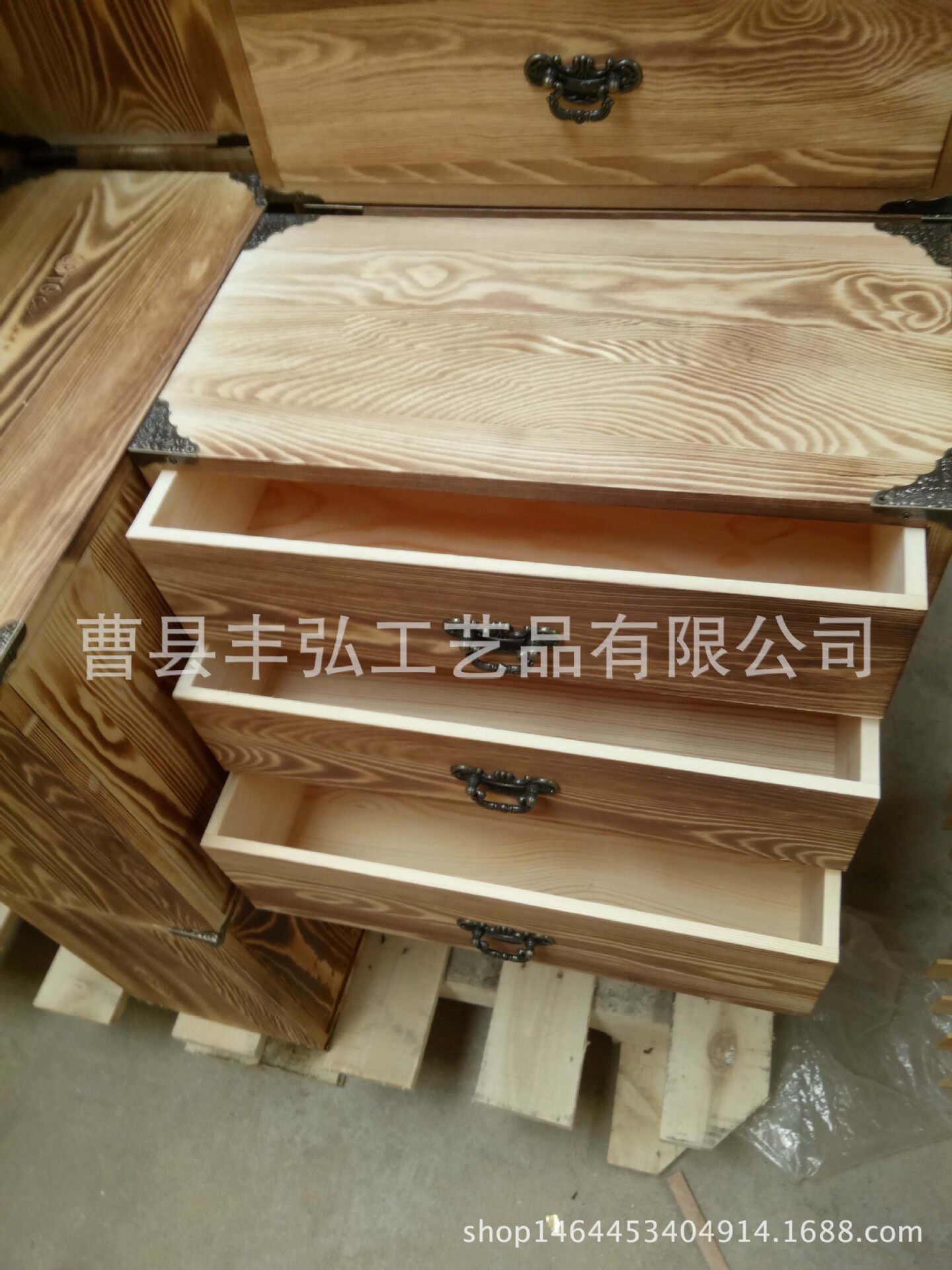 木盒批发收纳盒木盒整理木制收纳盒抽拉式木质收纳盒