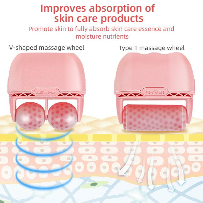 iceroller冰滚轮批发 家用面部按摩仪脸部发红双头手持吸收仪