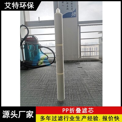 厂家生产 工业循环水用pp折叠滤芯 由内向外过滤多种接口形式可选