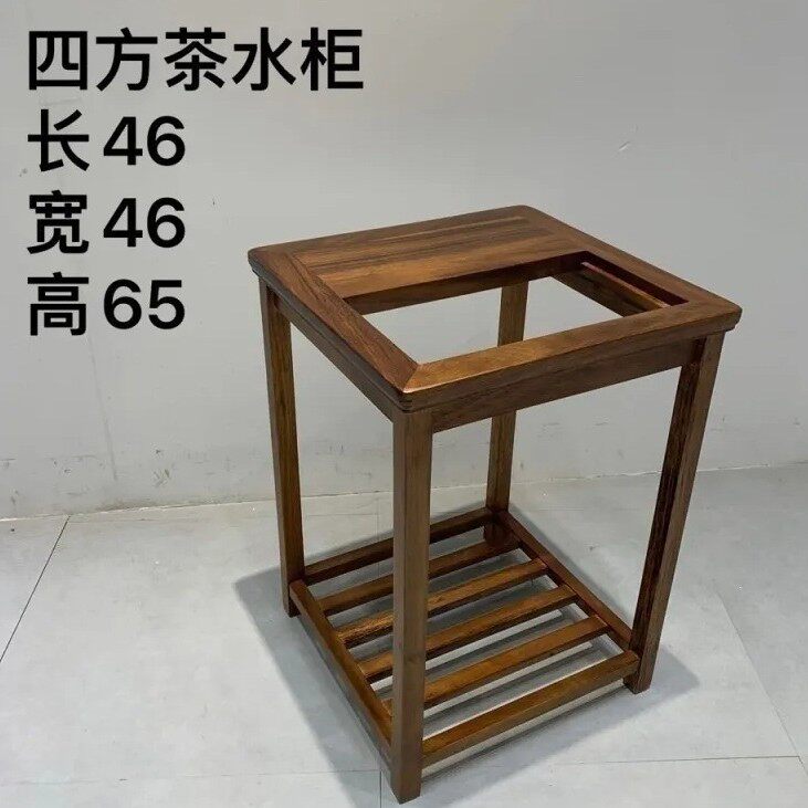 茶桌家用小茶台边柜侧柜实木泡茶吧茶几烧水壶一体茶水柜子水桶架