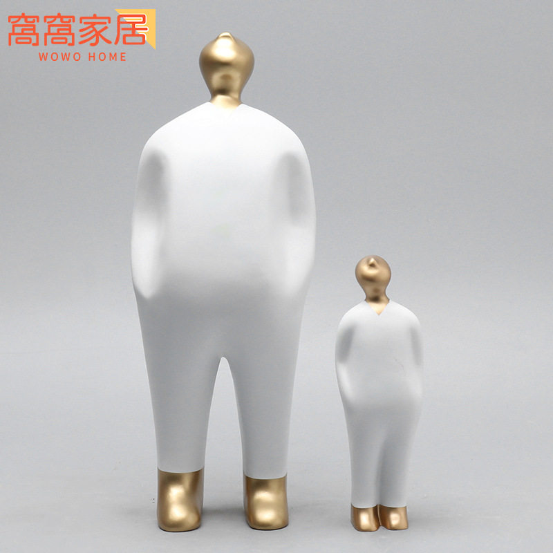 现代轻奢创意站立人物雕塑小摆件客厅桌面办公桌工艺品摆设装饰品