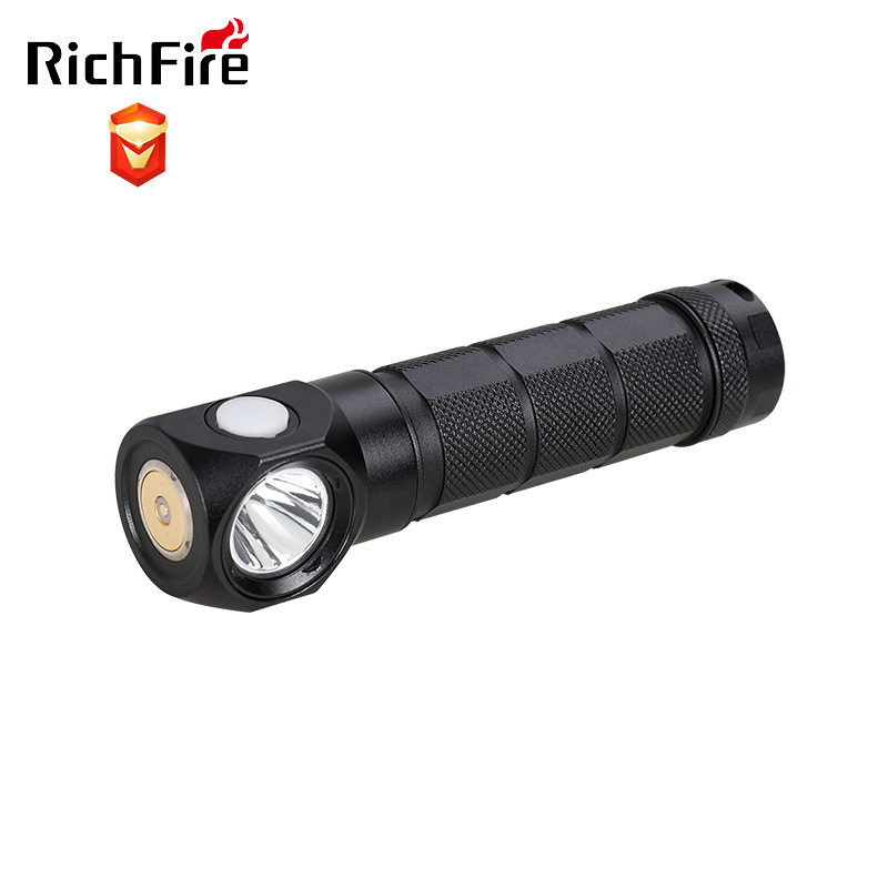 RichFire户外铝合金头灯手电一体 LED白光8档磁吸充电远射手电筒