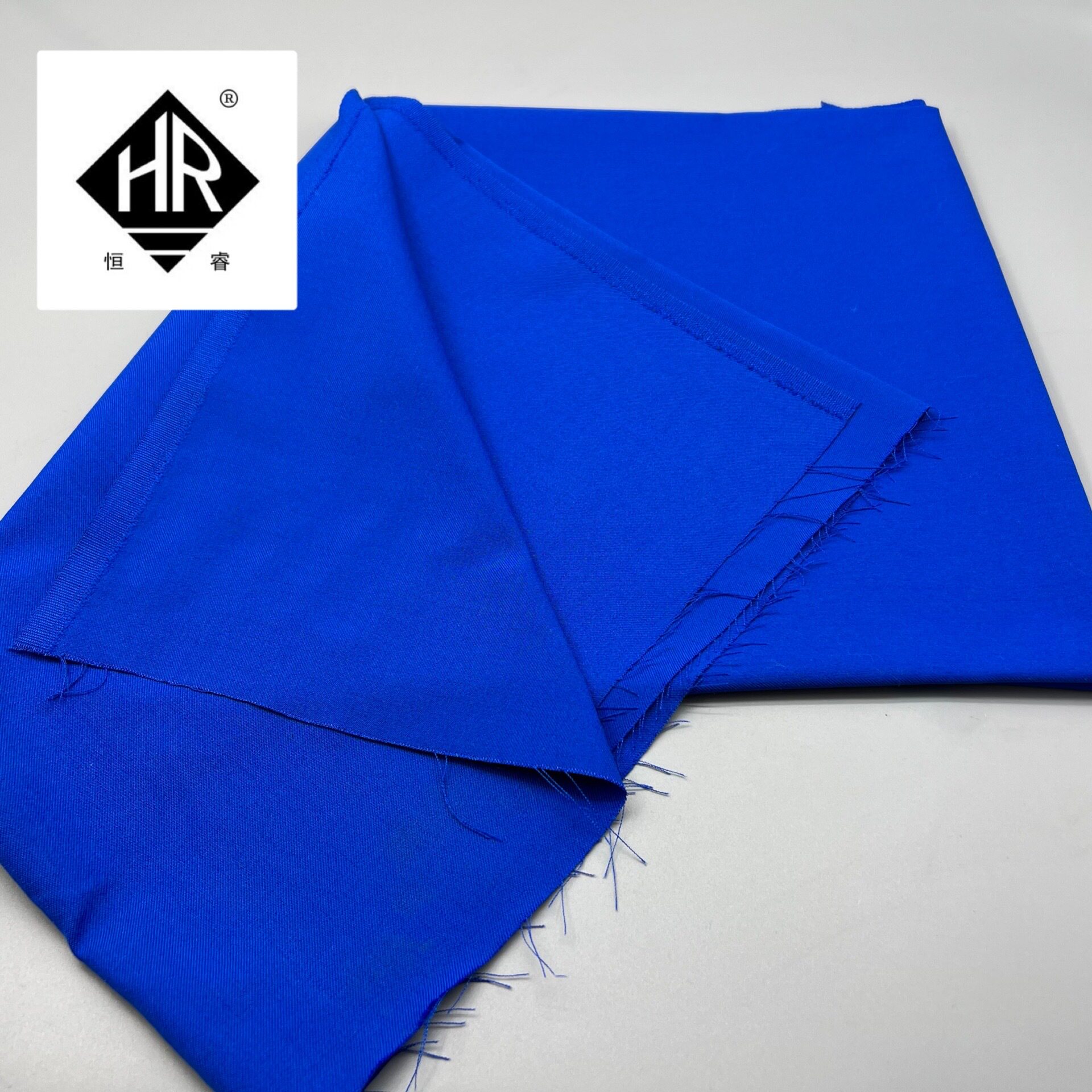 工厂直售现货200g海洋蓝本质阻燃耐高温中石油服装面料