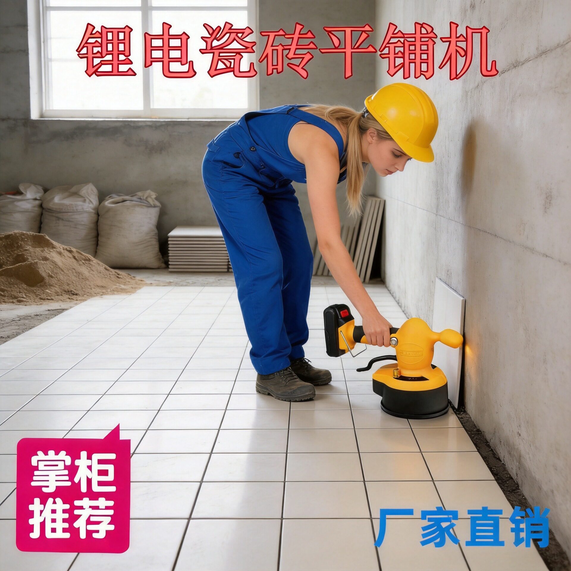 帅标瓷砖平铺机贴砖神器地砖震动振动器铺砖地板工具厂家直销