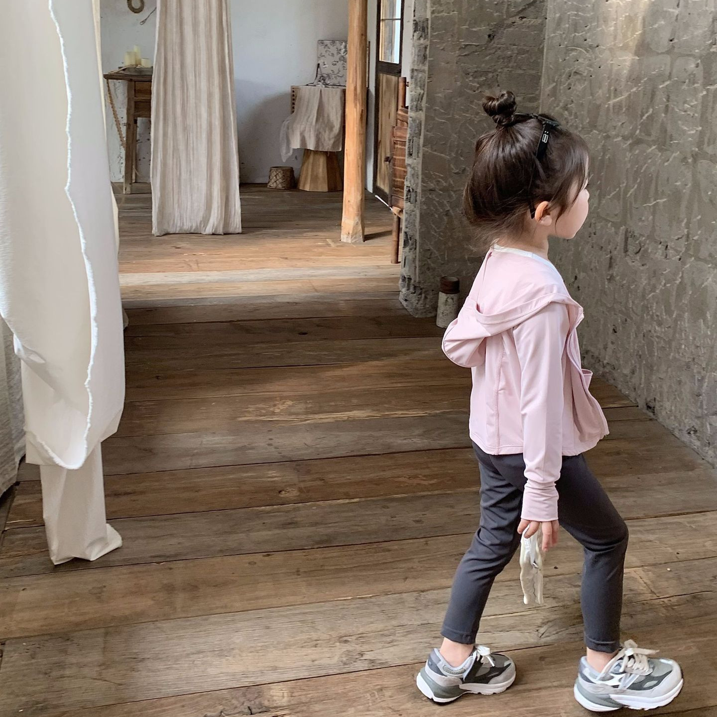 2024夏季新款童装 韩版童装 女童冰凉连帽瑜伽服 儿童防晒外套