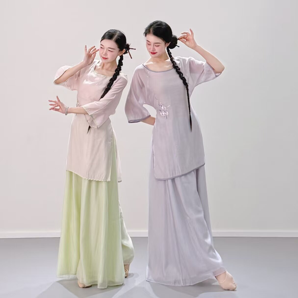 夜泊秦淮舞蹈服装古典舞中式小衫相思瑶春三月表演服戏文说演出服