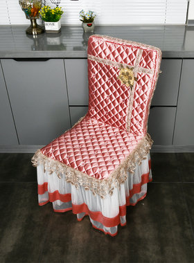 欧式椅子套e餐椅套灰色罩茶几布桌布艺北欧餐桌布椅套椅垫蓝色定