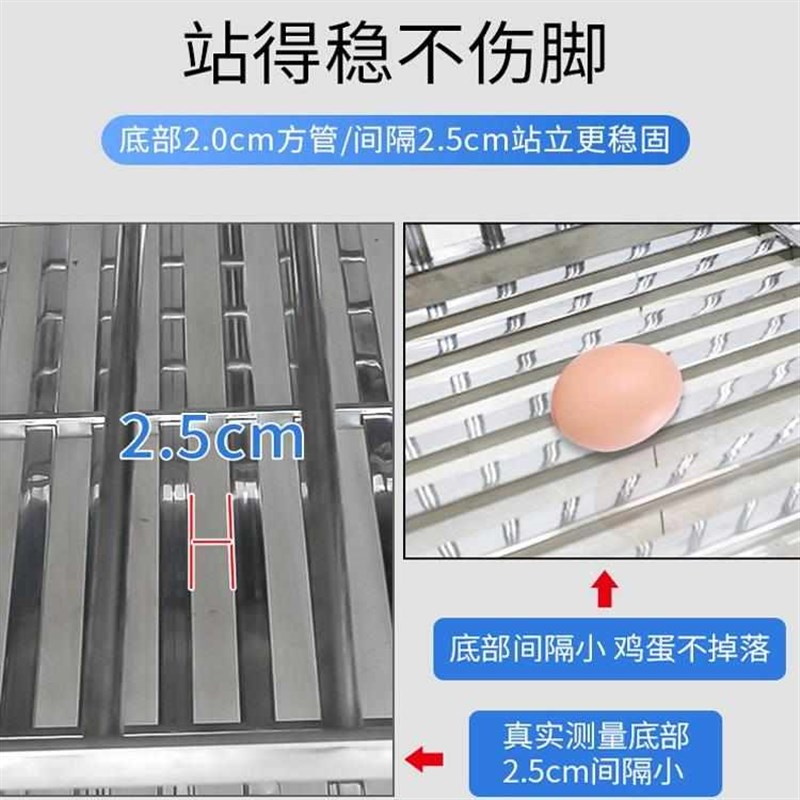 不锈钢鸡笼家用养殖鸡鸭笼子w特大号户外阳台室内庭院鸽子兔子笼