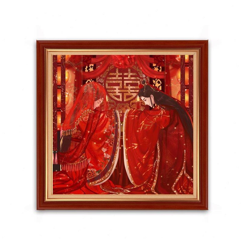 钻石画2023年新款客厅卧室婚礼系列古风结婚5d点贴砖X石十字绣满
