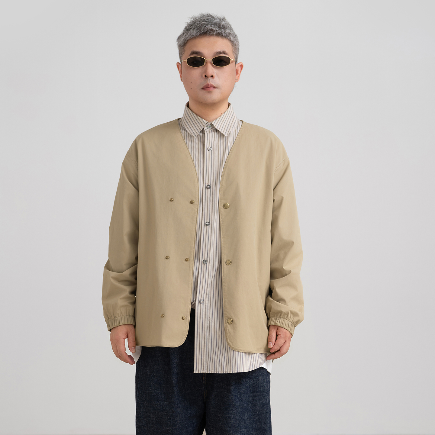 HalfwayHouseV领宽松休闲夹克