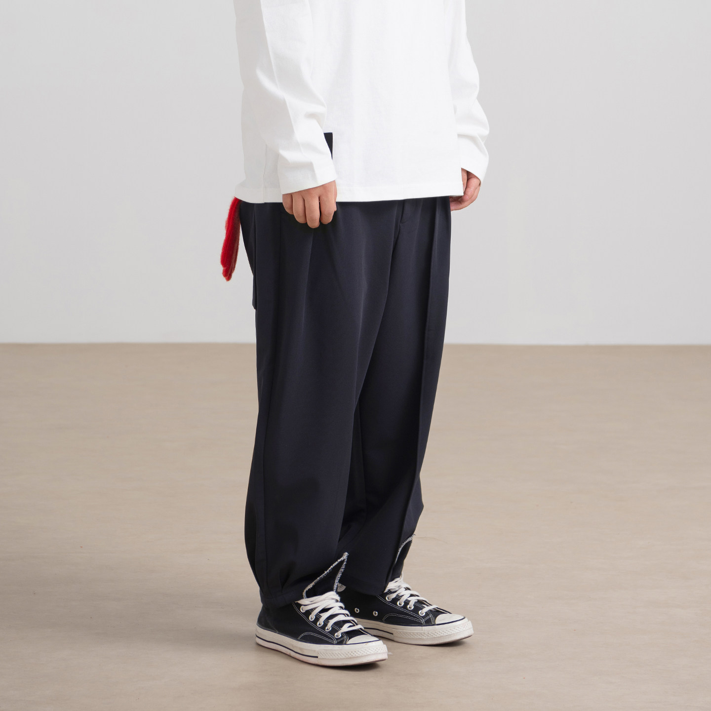 HalfwayHouse日系2025秋季新款宽松百搭压褶大后袋设计休闲长裤子,男装,休闲裤,淘宝优惠券,粉丝福利购,淘宝优惠卷