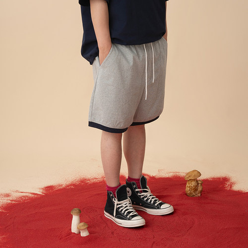 日系时尚潮流撞色休闲短裤