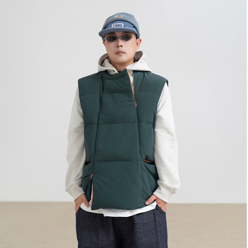 HalfwayHouse撞色多拉链套头马甲