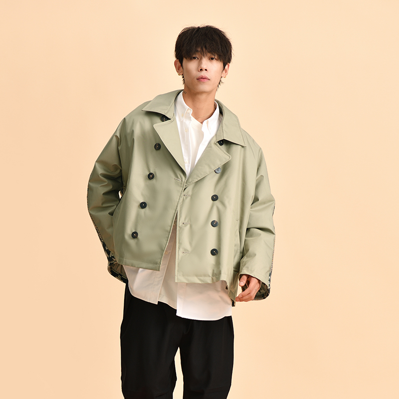 HalfwayHouse风衣领羽绒服