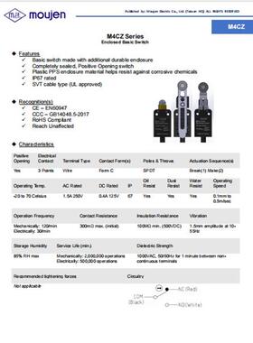台湾茂仁MOUJEN行程开关MJ-7M4-4MJ1-6MJ2-1MJ3-5ME-8MEA-9