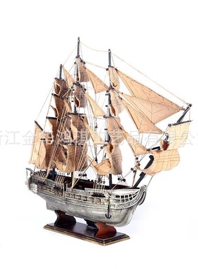 船模型摆件一帆风顺帆船摆件78cm仿古帆船模型地中海一Y帆风顺手