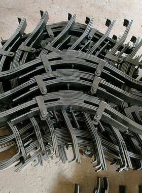 工地电动三轮车板簧大骑兵t拉胚车后桥减震加厚钢板弓子板弹簧配