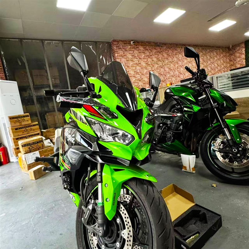 适用川崎ZX4R ZX4RR ZX6R/636 改装风刀定凤翼后视W镜 竞技导流罩